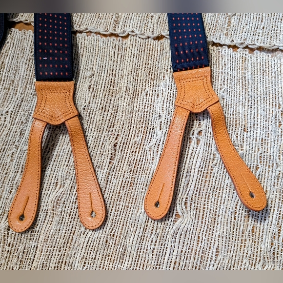 RARE!! Ralph Lauren POLO Leather Suspenders NEW - Picture 3 of 4